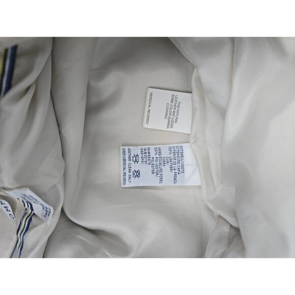 RARE VINTAGE Tommy Hilfiger Leather Pants Women's Size 6 CREAM OFF WHITE - Picture 12 of 13